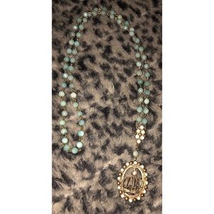 Virgin Saints & Angels Rosary/Necklace W/Crown Medallion